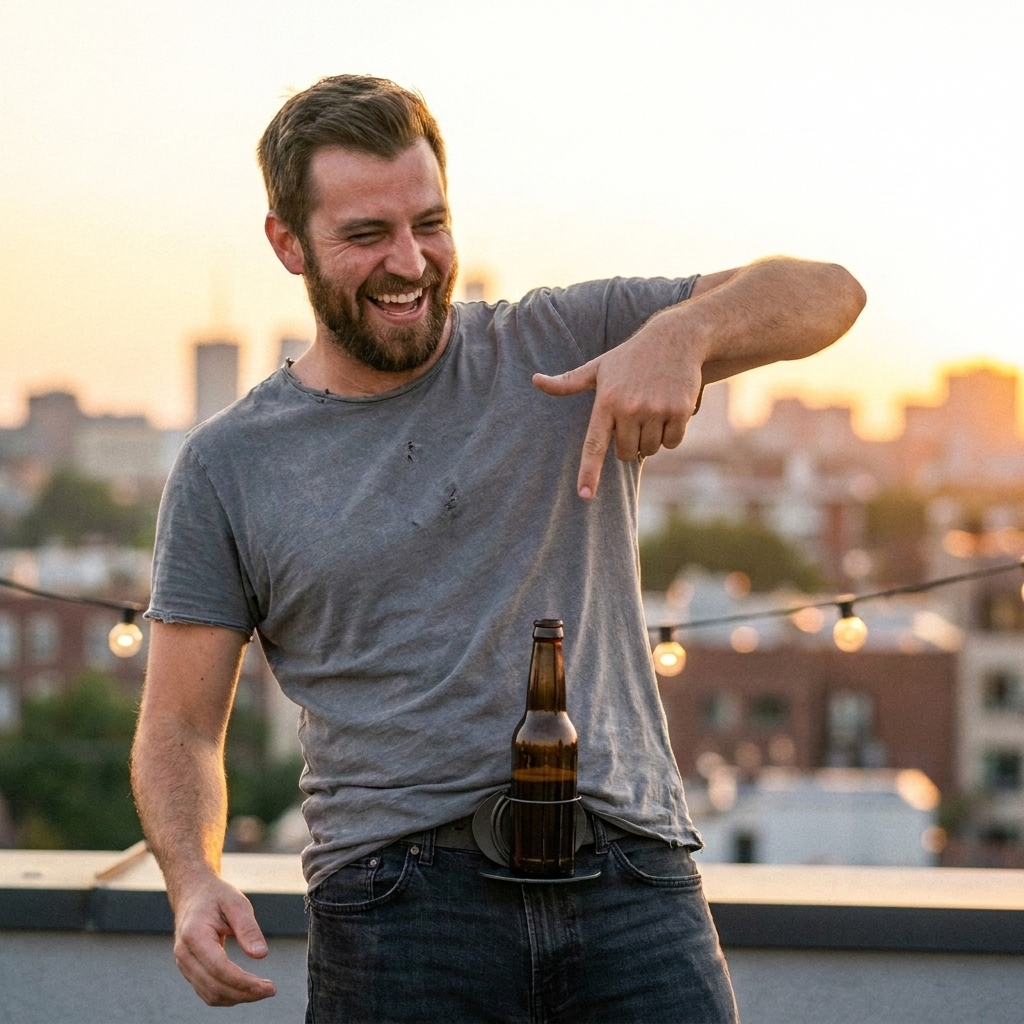 BeerBeltCo™ HolsterBrew™ - Hands-Free Beer Belt Holder